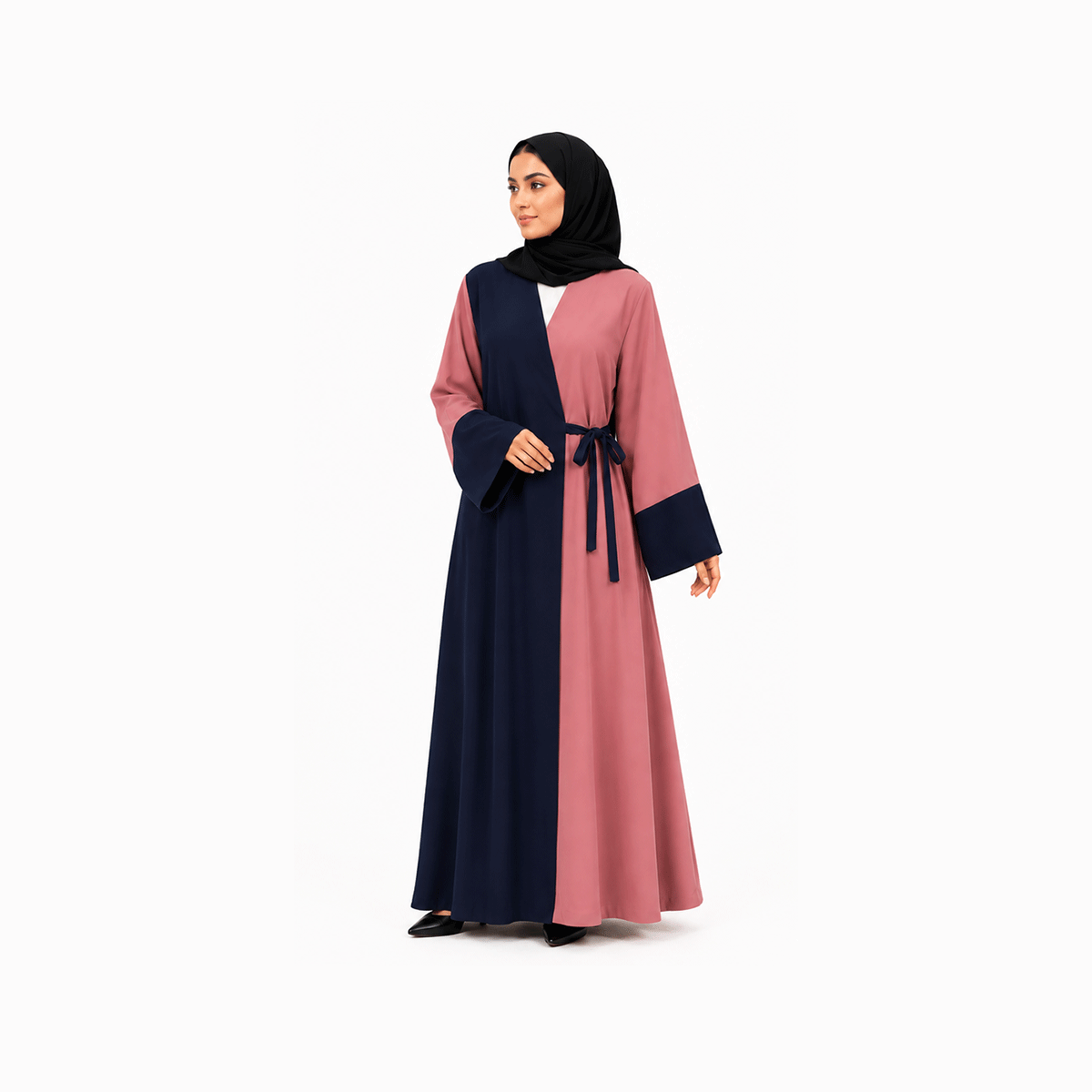 عباءة الورد الفاخر | Luxe Rose Abaya